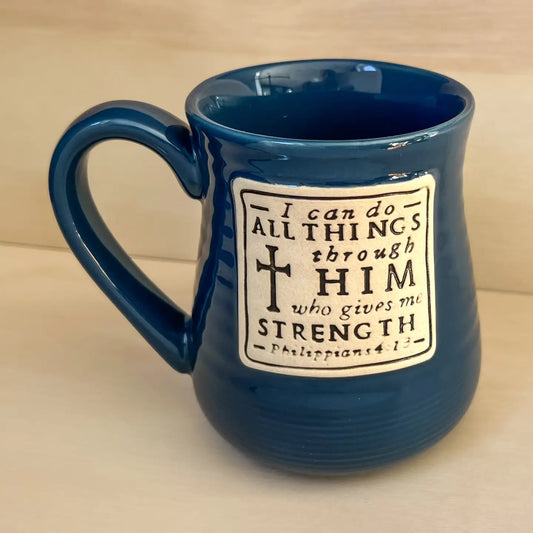 Can Do All Things Pottery Mug