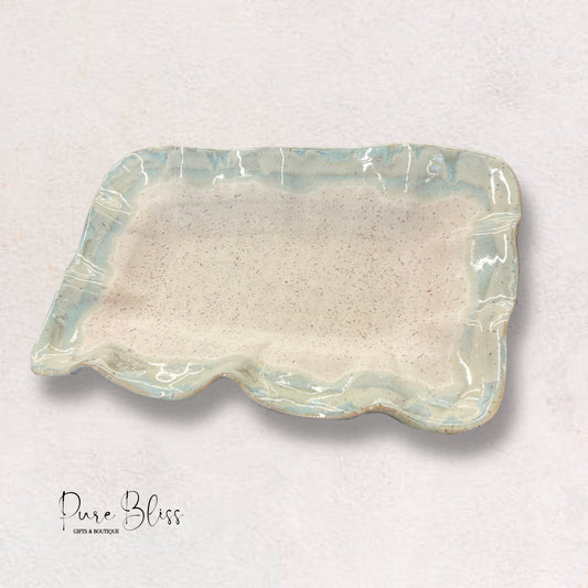 Hydrangea Ruffled Rectangle Dish