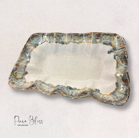 Magnolia Ruffled Rectangle Dish