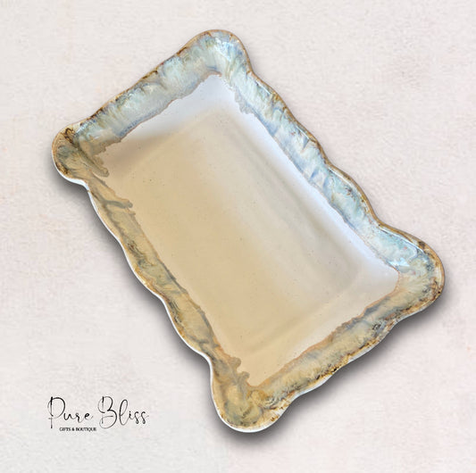 Magnolia Waved Rectangle Baker