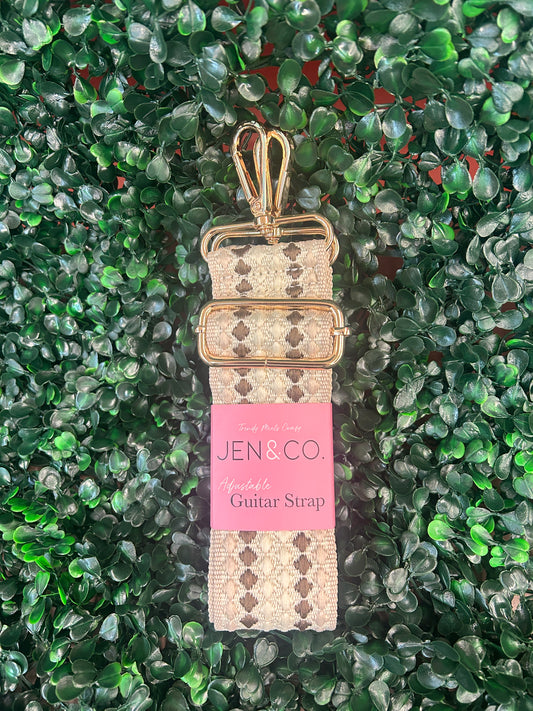 Dot - Multi Beige Guitar Strap