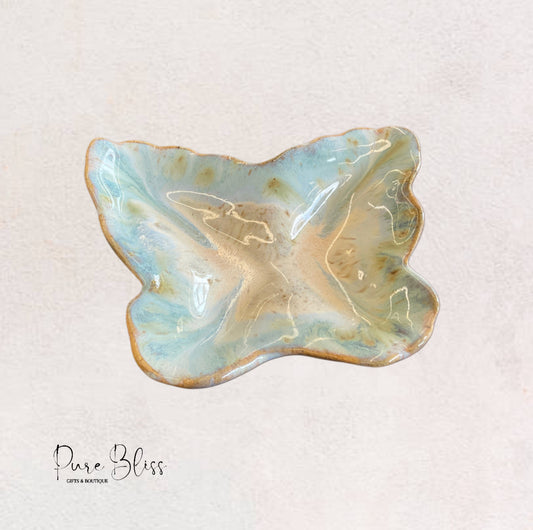 White Seaside Butterfly Dish
