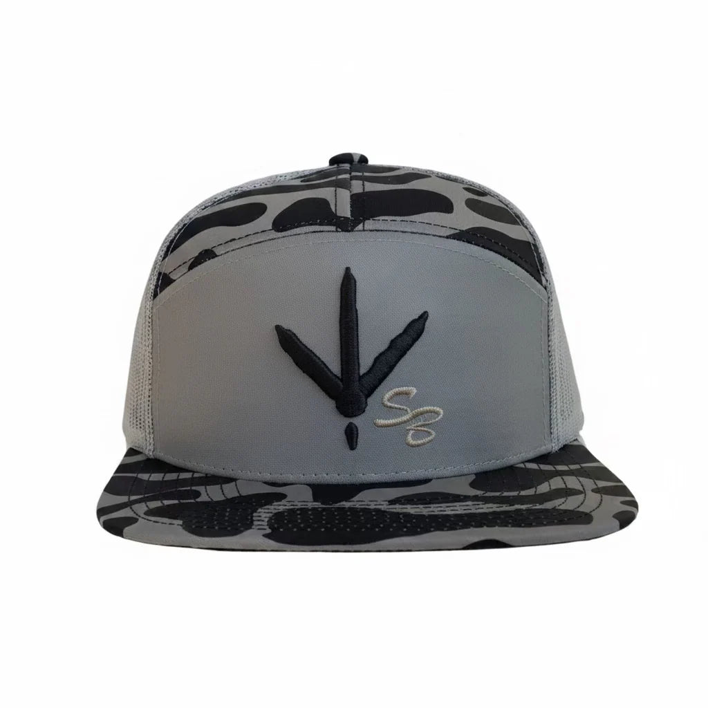 Turkey Track Drip Camo 7 Panel Cap