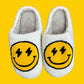 Yellow Lightning Smiley Slippers