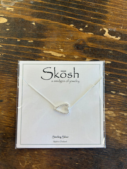 Open Diamond Heart Necklace