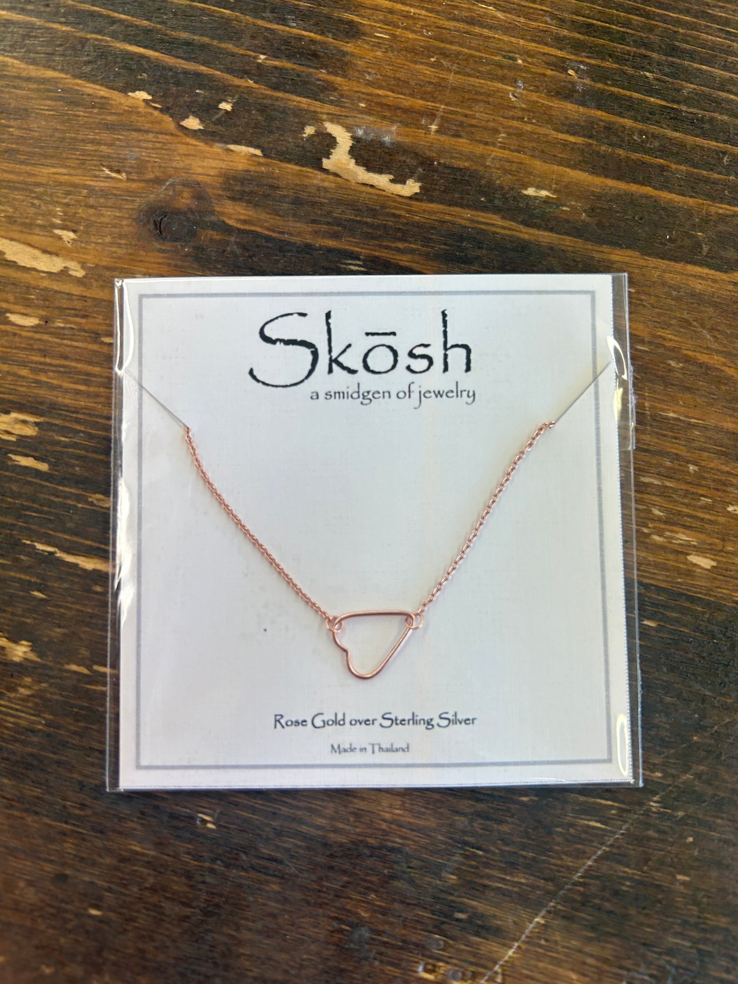 Stretched Open Heart Necklace