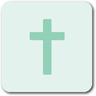 Tap to Pray - Vinyl Sticker - Mint + Green Cross