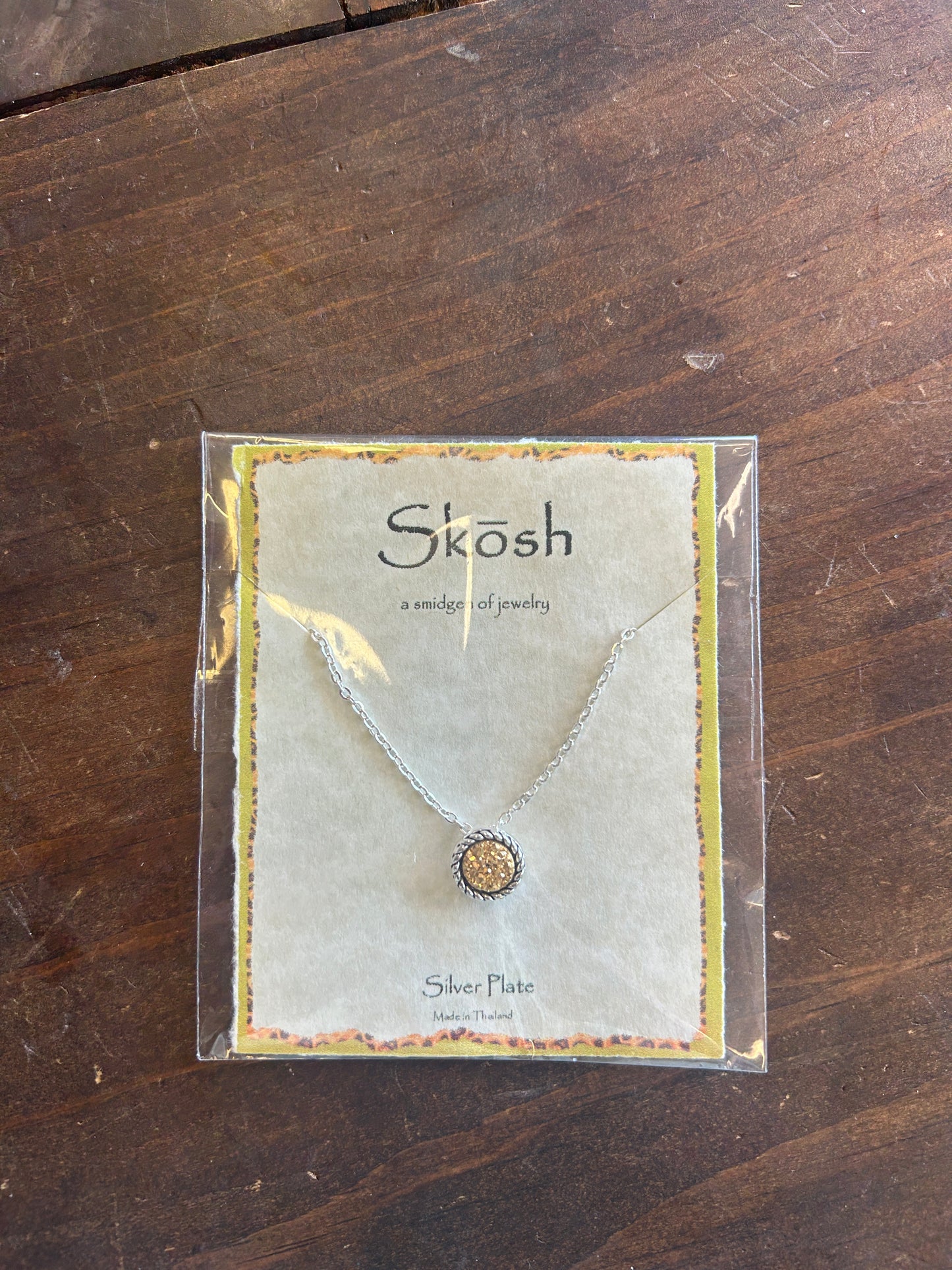 Silver Chain w/ Colored Stone Necklace