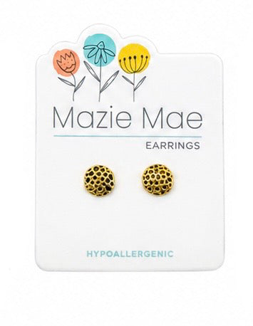 Gold Leopard Print Earrings