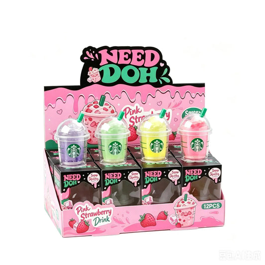 Pink Strawberry Coffee Cup Squishy