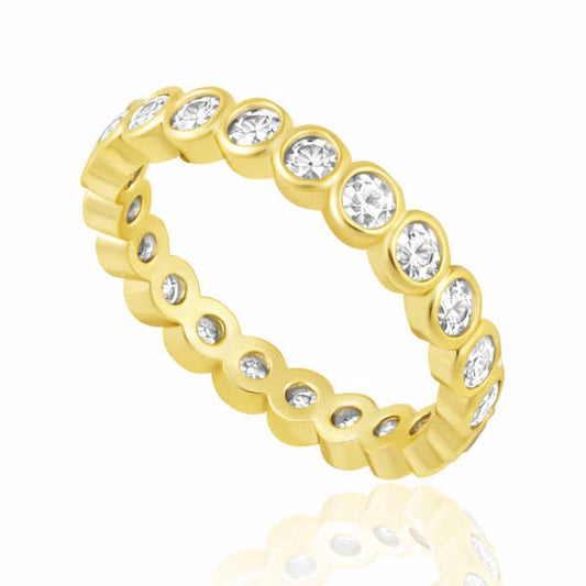 Gold Circles Eternity Ring
