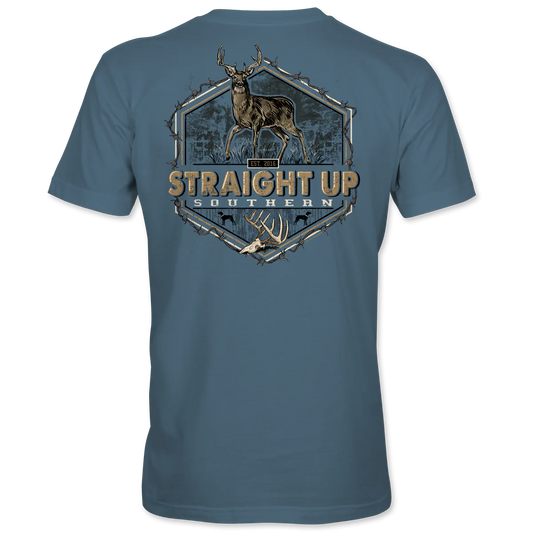 Buck Barbed Wire Pocket Tee