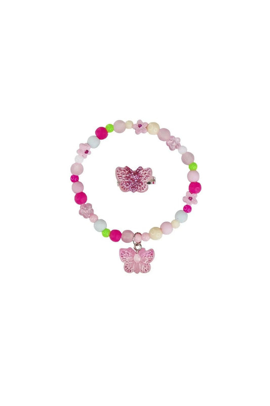 Sparkle Butterfly Ring & Bracelet Set