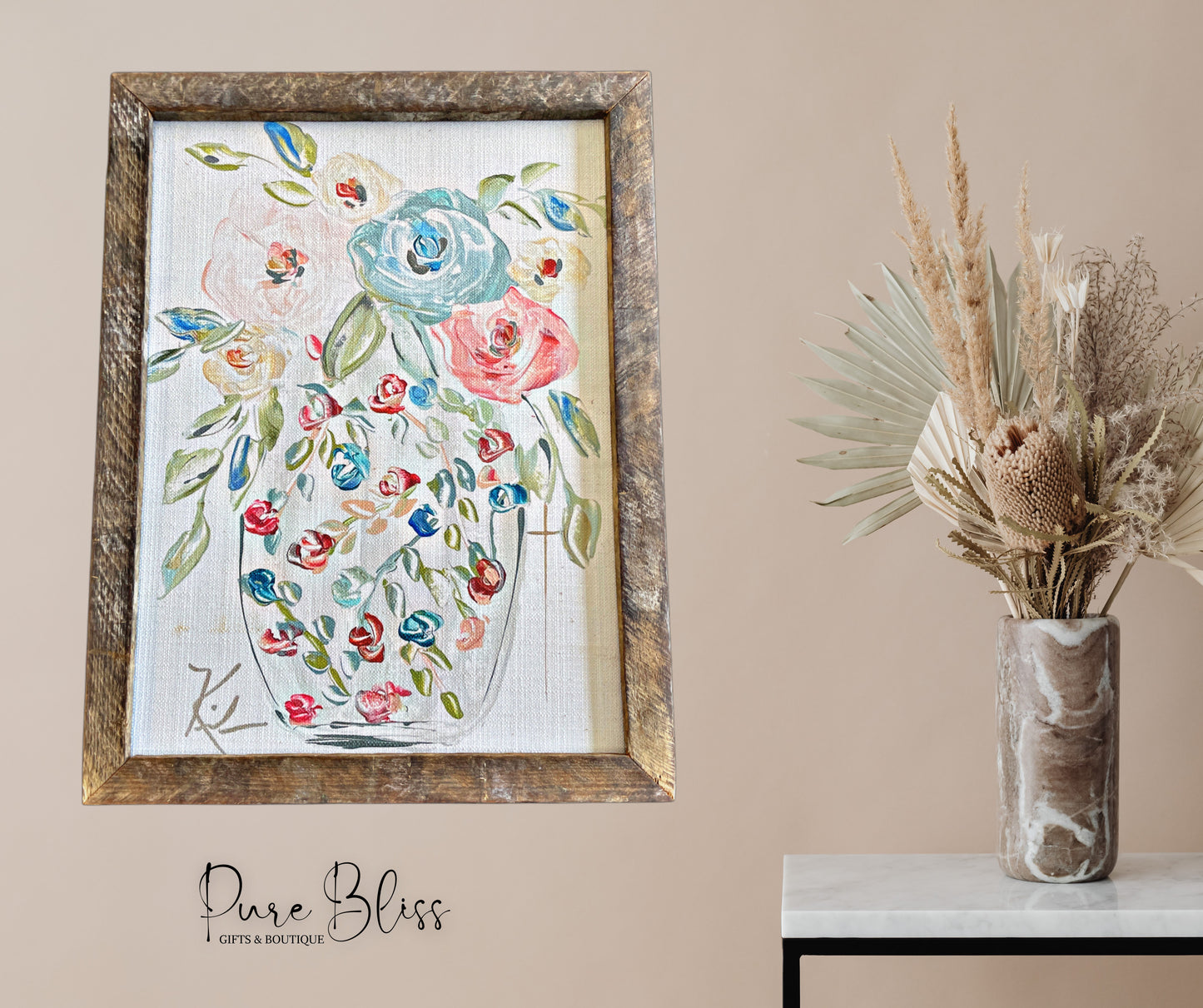 Pastel Floral Vase Painting 18x24