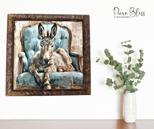 High Society Mule Painting 18x18