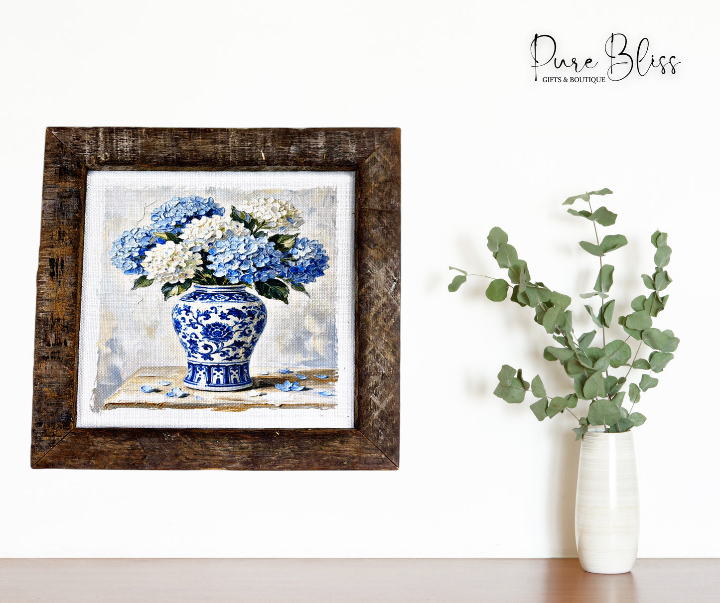 Blue Blooms Painting 12x12