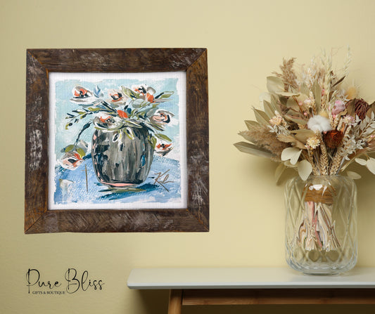 Moody Bloom Painting 12x12