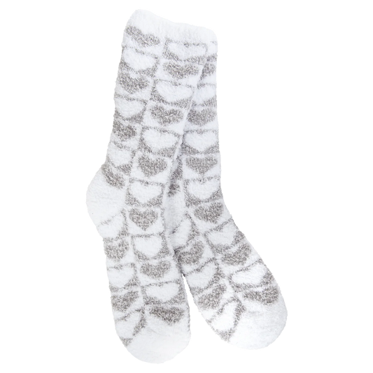 Worlds Softest Socks + Checkered Heart Grey