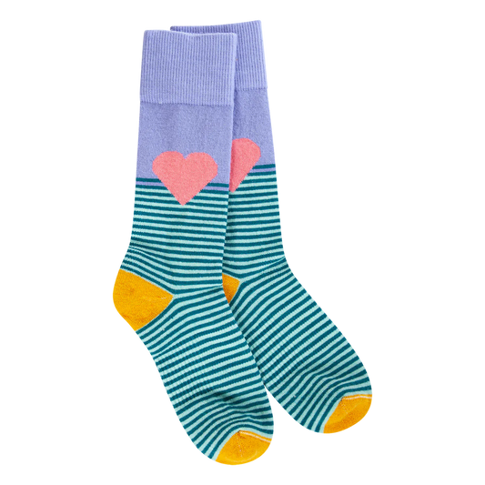 Worlds Softest Socks + Ice Blue Multi Heart