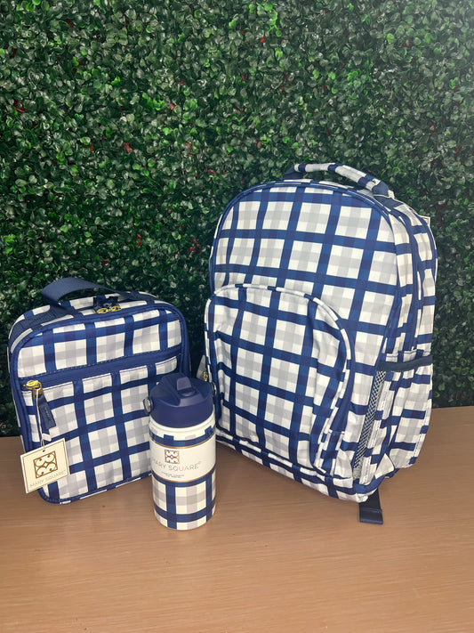 Mary Square Boy Backpack, Lunchbox, and Stainless Bottle Set