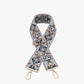 Boho Vine - Navy/Light Blue Guitar Strap