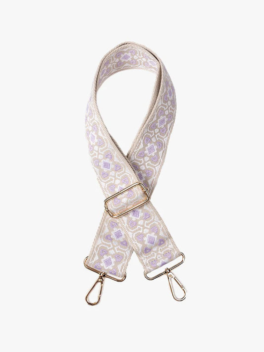 Clover - Purple/White Guitar Strap