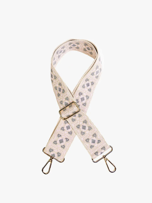 Clover - Light Pink/Green Guitar Straps