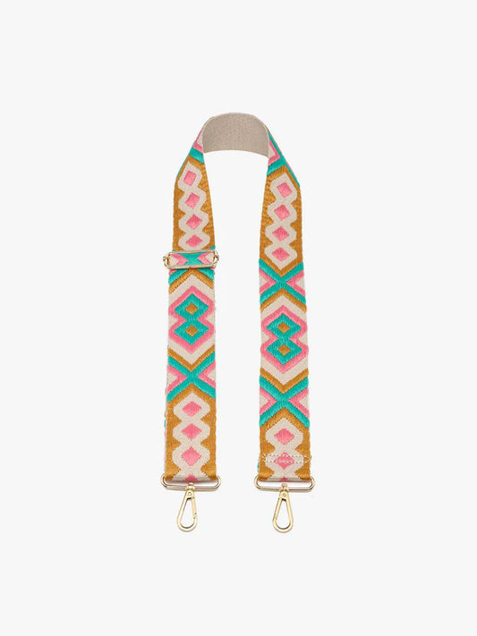 Bohemian - Pink/Green Guitar Strap