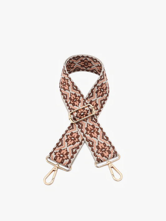 Tribal - Pink/Brown Guitar Strap