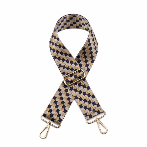 Checkered - Blue/Gold Guitar Strap