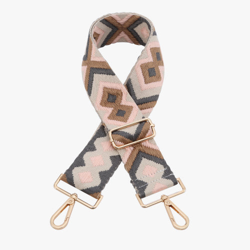 Bohemian - Taupe/Green Guitar Strap
