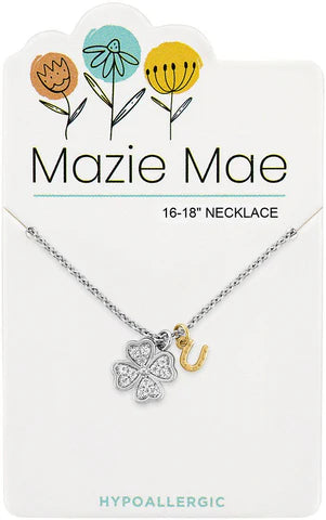 Silver Clover & Horseshoe Necklace