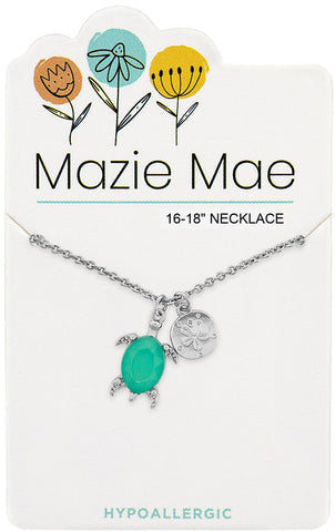 Silver Pacific Opal Turtle & Sand Dollar Dangle