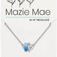 Silver Air Blue Opal Cluster Necklace