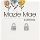 Silver Padlock Stud Earrings