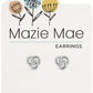 Silver Celtic Twist w/ CZ Stud Earrings