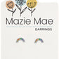 Silver Rainbow Stud Earrings
