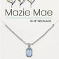 Silver Light Sapphire Radiant Necklace