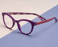 Daphne - Purple/Coral Check Peepers