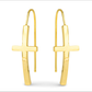 Gold Maria Polished Cross Drops