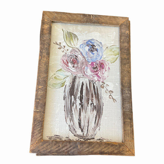 Muted Floral Vase Painting