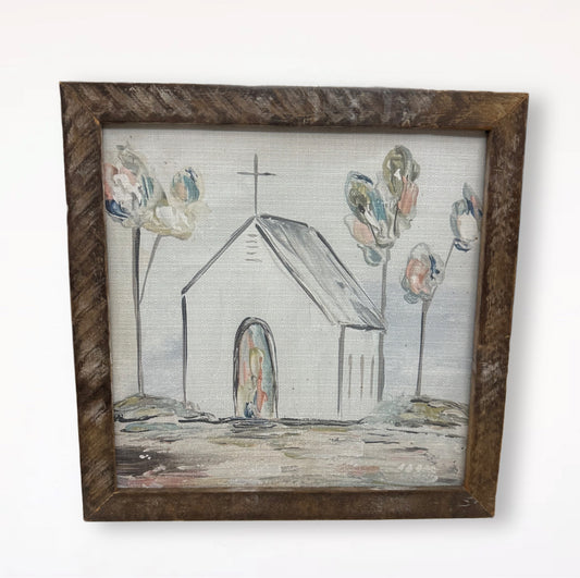 Muted Colorful Church Painting