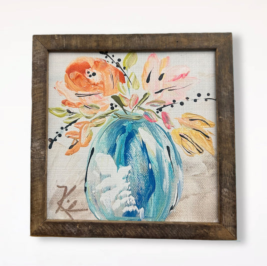 Bright Abstract Flower Painting