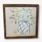 Blue Mason Jar Floral Vase Painting