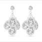 Silver Teardrop Cluster Earrings