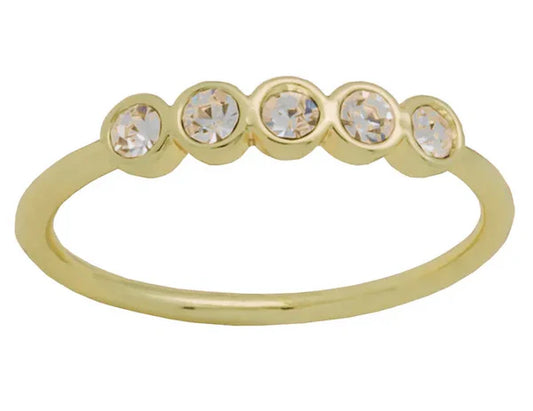5 Stone Gold Ring