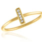 Diamond Gold Bar Ring