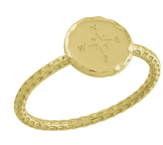 Gold Compass Ring