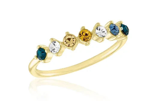 Colorful 7 Stone Ring