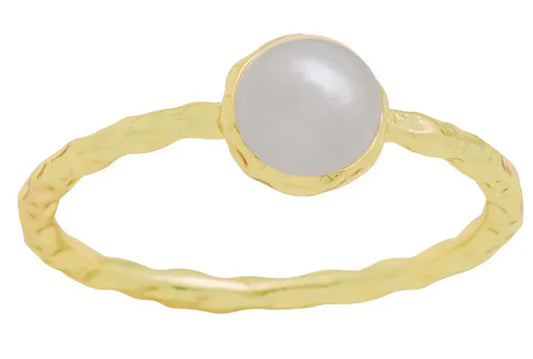 Gold Pearl Ring